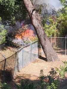 Fire at the client facility